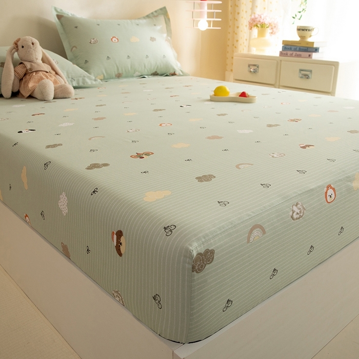 91家纺网 家纺一手货源 找家纺 八十八家纺 2025新款全棉12868系列单品床笠 萌宠乐园