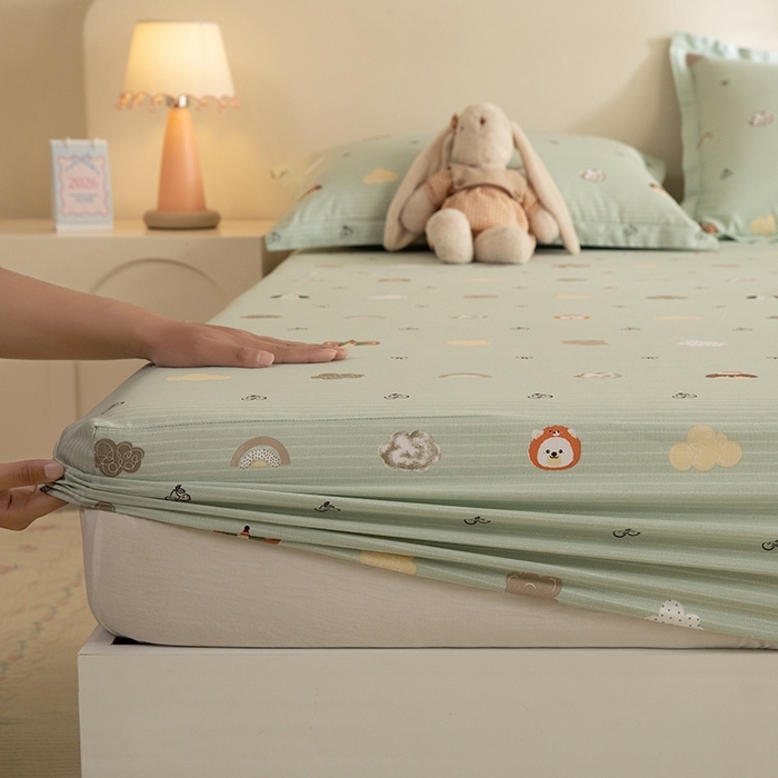 91家纺网 家纺一手货源 找家纺 八十八家纺 2025新款全棉12868系列单品床笠 萌宠乐园