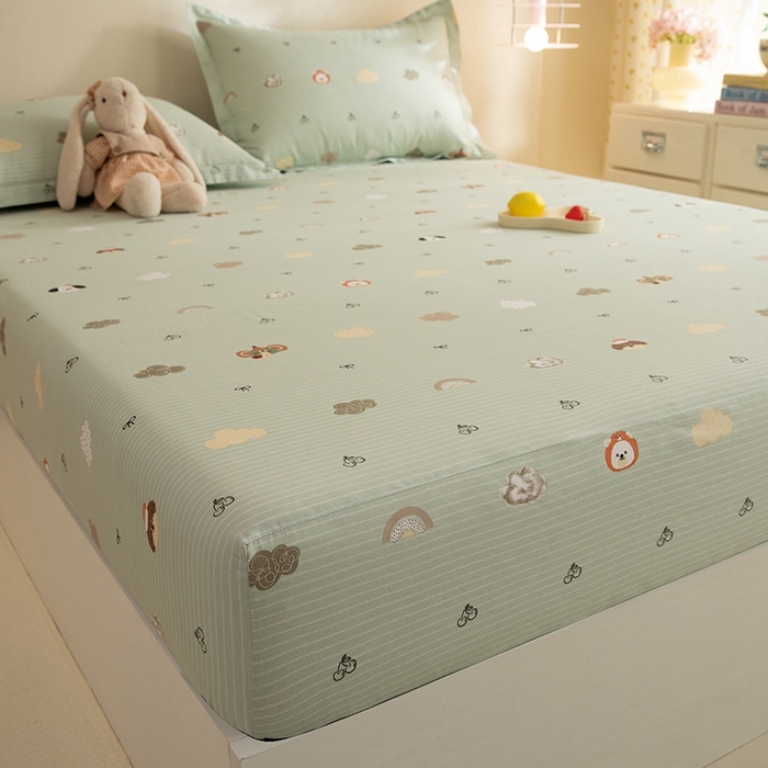 91家纺网 家纺一手货源 找家纺 八十八家纺 2025新款全棉12868系列单品床笠 萌宠乐园