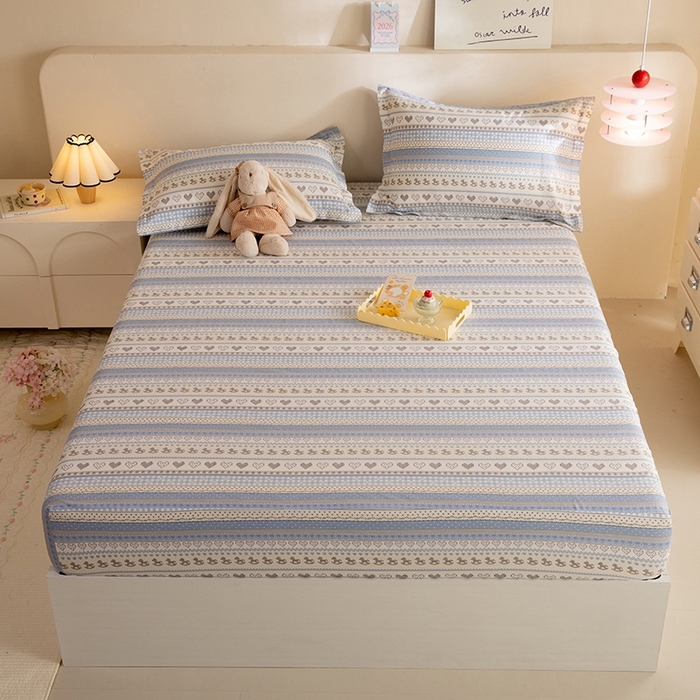 91家纺网 家纺一手货源 找家纺 八十八家纺 2025新款全棉12868系列单品床笠 心软曲奇,心软曲奇