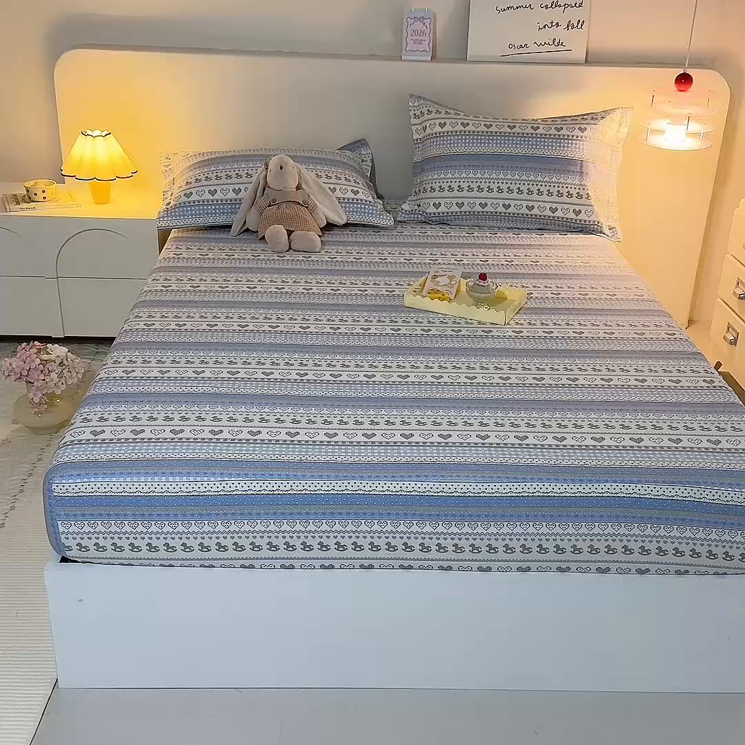 91家纺网 家纺一手货源 找家纺 八十八家纺 2025新款全棉12868系列单品床笠 心软曲奇