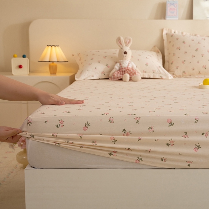 91家纺网 家纺一手货源 找家纺 八十八家纺 2025新款全棉12868系列单品床笠 语末花开