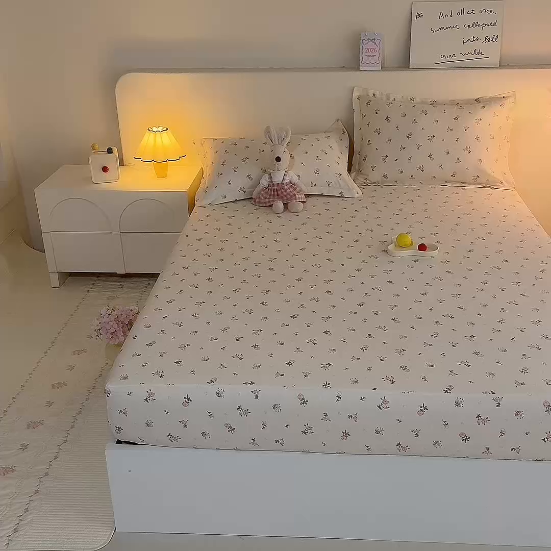 91家纺网 家纺一手货源 找家纺 八十八家纺 2025新款全棉12868系列单品床笠 语末花开