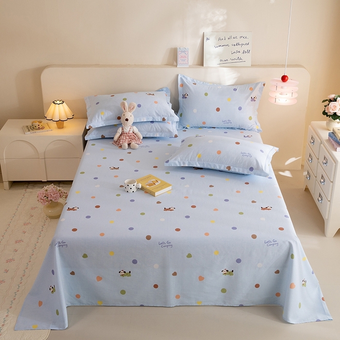 91家纺网 家纺一手货源 找家纺 八十八家纺2025新款全棉12868系列四件套单品床单 布丁