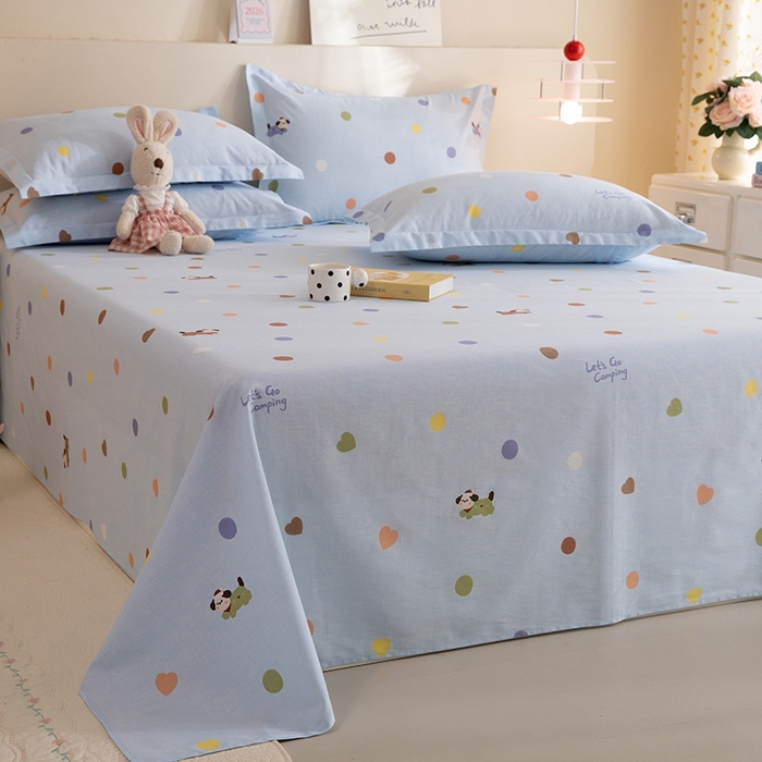 91家纺网 家纺一手货源 找家纺 八十八家纺2025新款全棉12868系列四件套单品床单 布丁