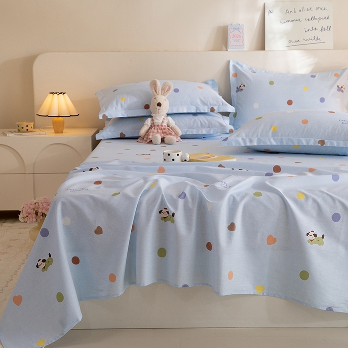 91家纺网 家纺一手货源 找家纺 八十八家纺2025新款全棉12868系列四件套单品床单 布丁