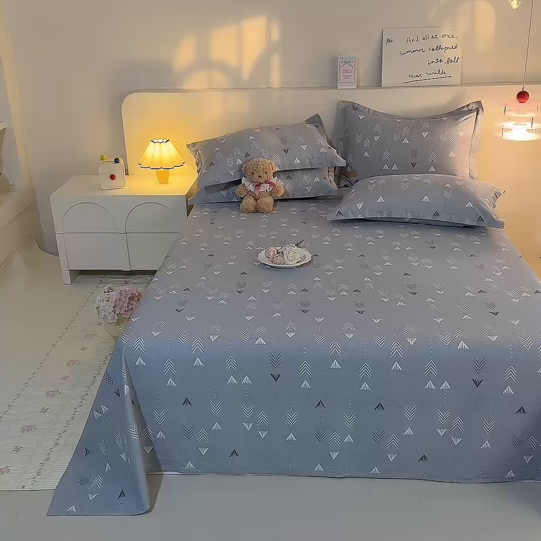 91家纺网 家纺一手货源 找家纺 八十八家纺2025新款全棉12868系列四件套单品床单 繁星