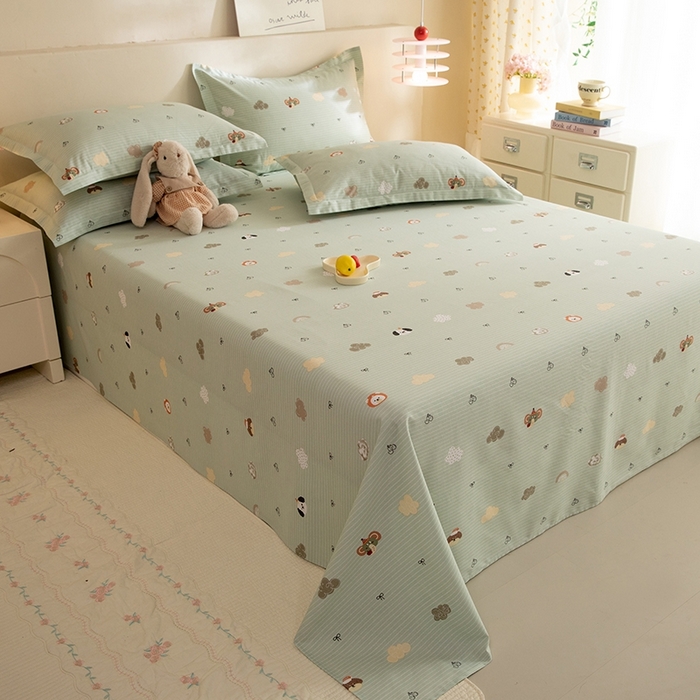 91家纺网 家纺一手货源 找家纺 八十八家纺2025新款全棉12868系列四件套单品床单 萌宠乐园