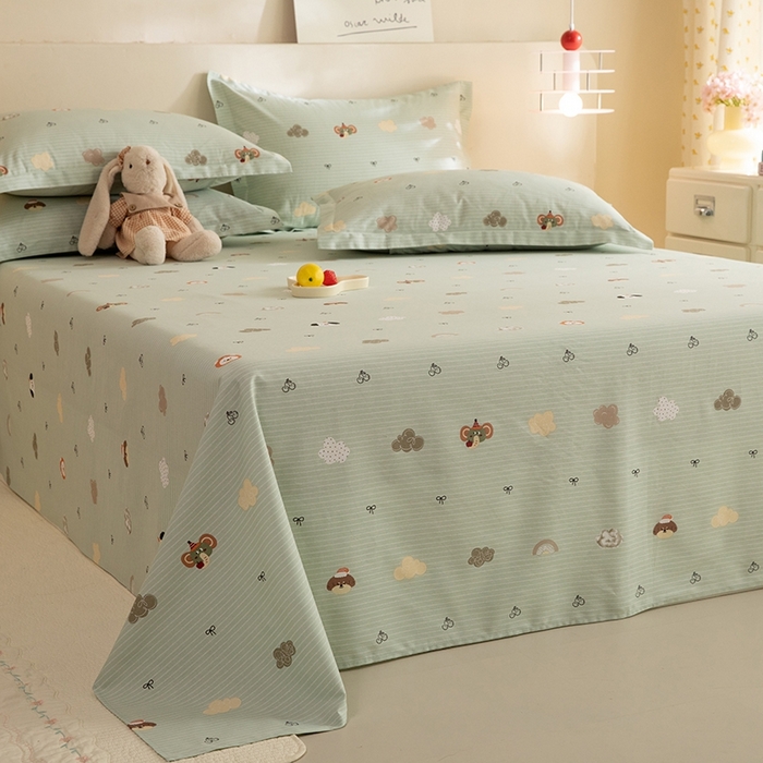 91家纺网 家纺一手货源 找家纺 八十八家纺2025新款全棉12868系列四件套单品床单 萌宠乐园