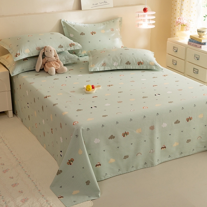 91家纺网 家纺一手货源 找家纺 八十八家纺2025新款全棉12868系列四件套单品床单 萌宠乐园