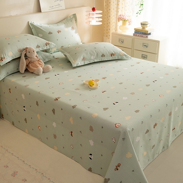 91家纺网 家纺一手货源 找家纺 八十八家纺2025新款全棉12868系列四件套单品床单 萌宠乐园