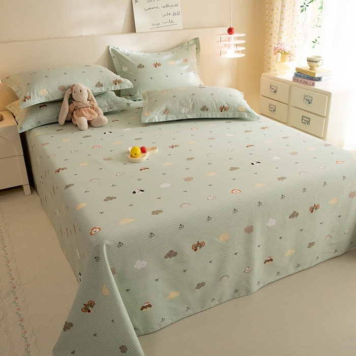 91家纺网 家纺一手货源 找家纺 八十八家纺2025新款全棉12868系列四件套单品床单 萌宠乐园