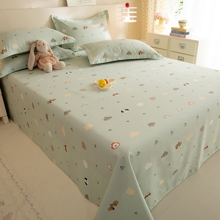 91家纺网 家纺一手货源 找家纺 八十八家纺2025新款全棉12868系列四件套单品床单 萌宠乐园