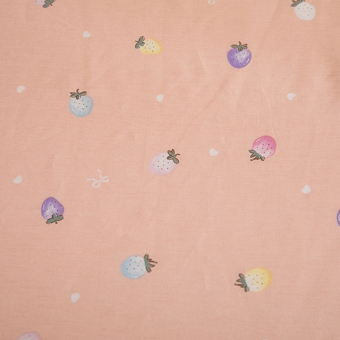 91家纺网 家纺一手货源 找家纺 八十八家纺2025新款全棉12868系列四件套单品床单 奶油草莓