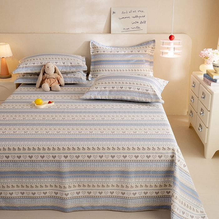 91家纺网 家纺一手货源 找家纺 八十八家纺2025新款全棉12868系列四件套单品床单 心软曲奇