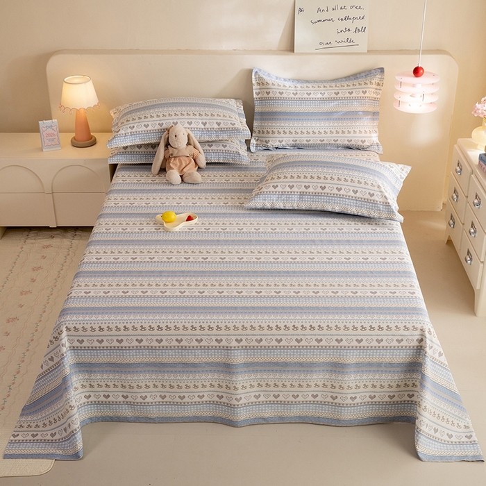 91家纺网 家纺一手货源 找家纺 八十八家纺2025新款全棉12868系列四件套单品床单 心软曲奇