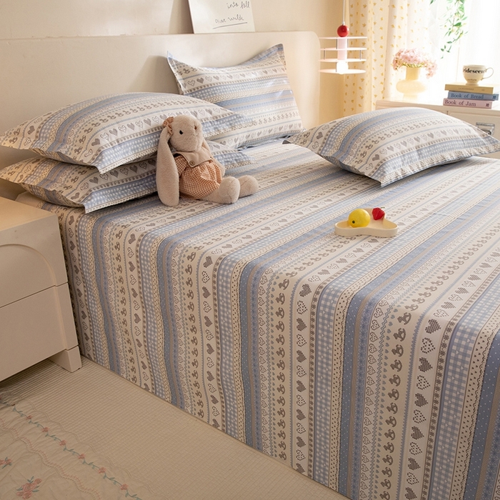 91家纺网 家纺一手货源 找家纺 八十八家纺2025新款全棉12868系列四件套单品床单 心软曲奇