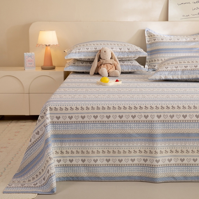 91家纺网 家纺一手货源 找家纺 八十八家纺2025新款全棉12868系列四件套单品床单 心软曲奇