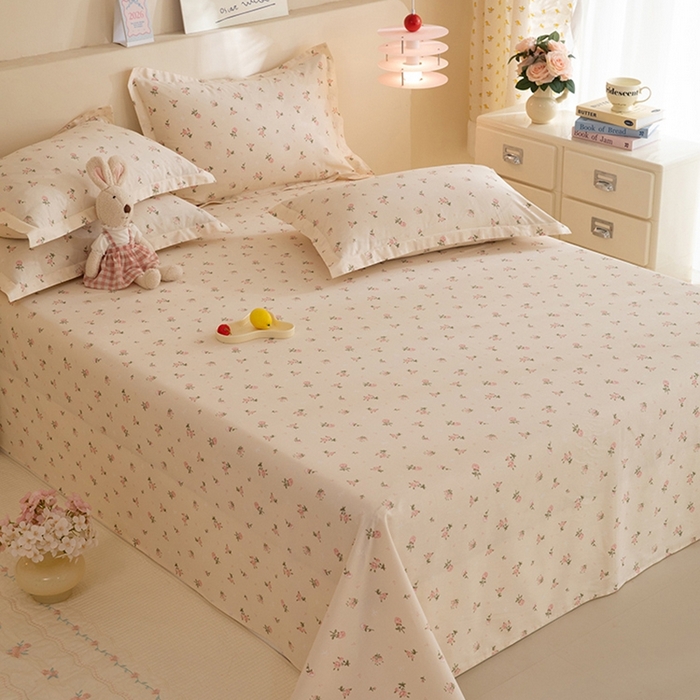 91家纺网 家纺一手货源 找家纺 八十八家纺2025新款全棉12868系列四件套单品床单 语末花开