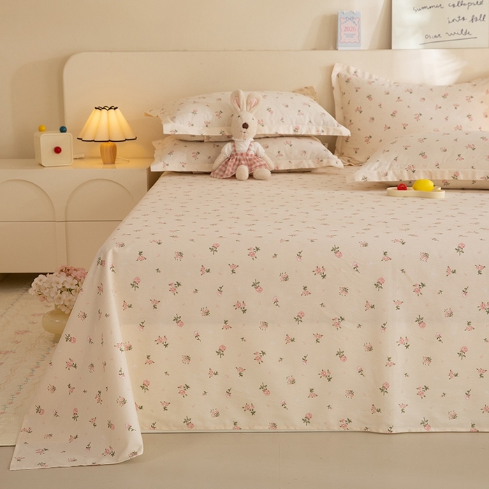 91家纺网 家纺一手货源 找家纺 八十八家纺2025新款全棉12868系列四件套单品床单 语末花开