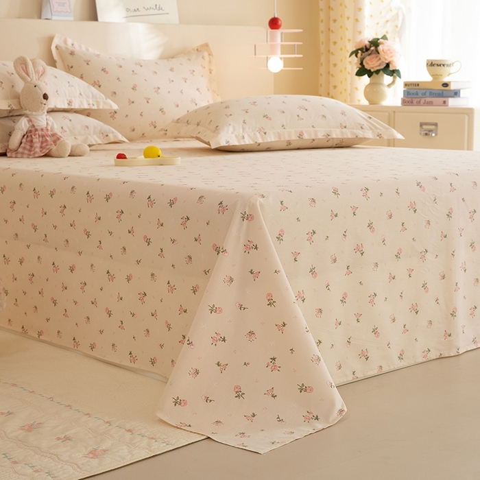 91家纺网 家纺一手货源 找家纺 八十八家纺2025新款全棉12868系列四件套单品床单 语末花开