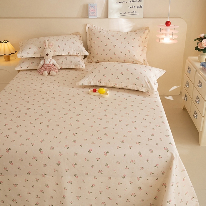 91家纺网 家纺一手货源 找家纺 八十八家纺2025新款全棉12868系列四件套单品床单 语末花开