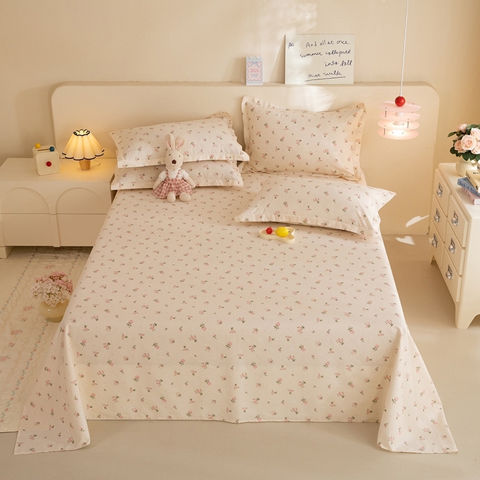 91家纺网 家纺一手货源 找家纺 八十八家纺2025新款全棉12868系列四件套单品床单 语末花开