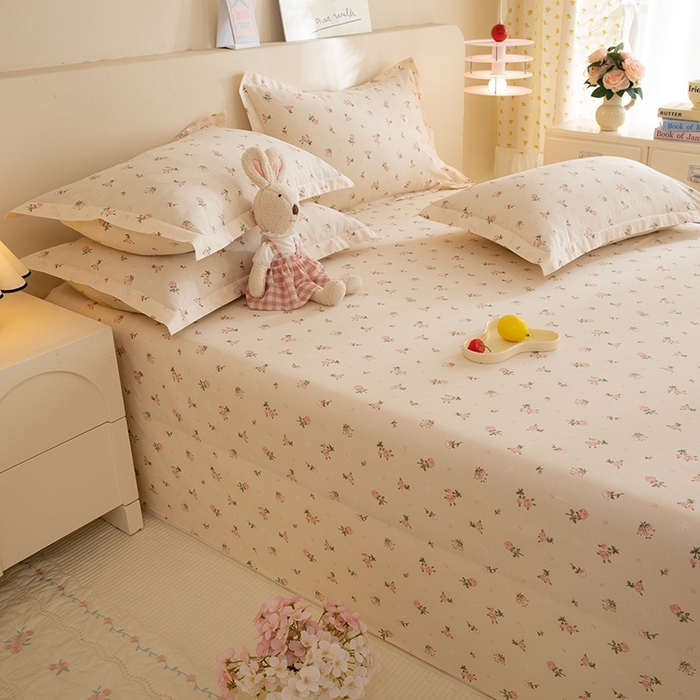 91家纺网 家纺一手货源 找家纺 八十八家纺2025新款全棉12868系列四件套单品床单 语末花开