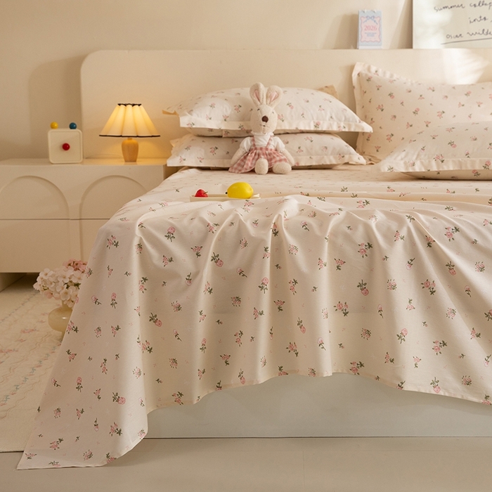 91家纺网 家纺一手货源 找家纺 八十八家纺2025新款全棉12868系列四件套单品床单 语末花开