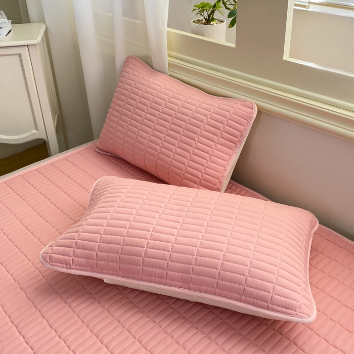 91家纺网 家纺一手货源 找家纺 梦初语 2026新款水洗棉卡通刺绣夹棉床垫-200克夹棉-75克防滑底布（常年备货） 煤球-黛粉