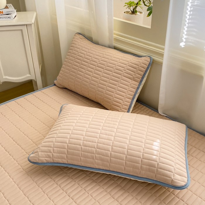 91家纺网 家纺一手货源 找家纺 梦初语 2026新款水洗棉卡通刺绣夹棉床垫-200克夹棉-75克防滑底布（常年备货） 维尼-浅咖