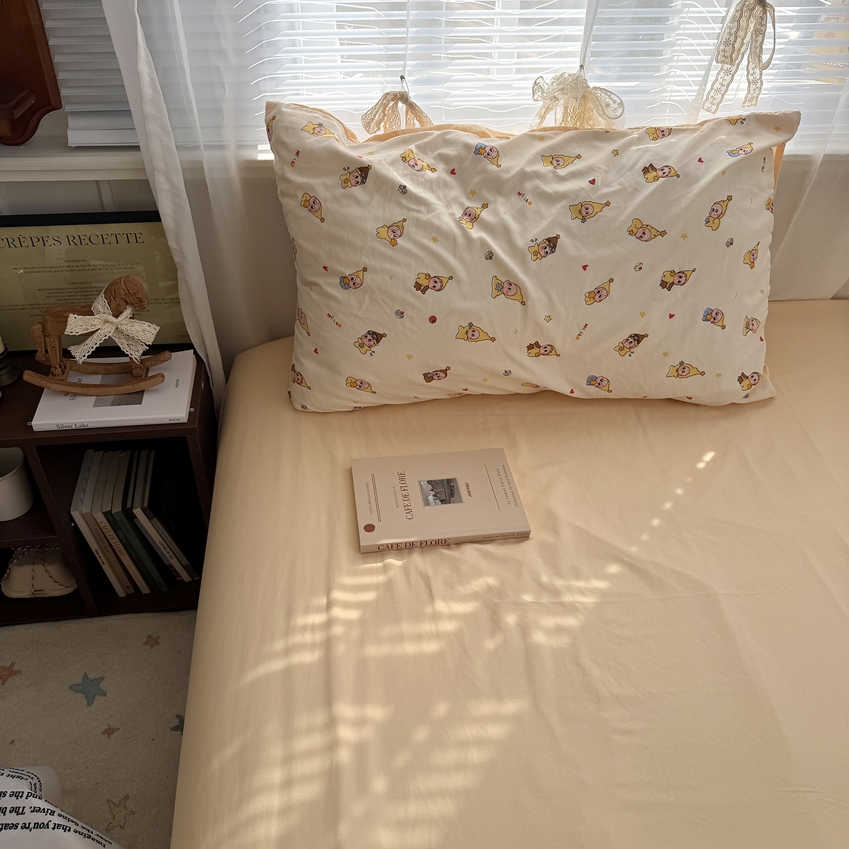 91家纺网 家纺一手货源 找家纺 （总）原素 2026新款小清新水洗双层纱四件套