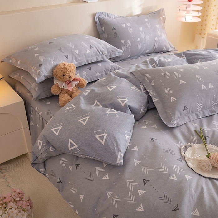 91家纺网 家纺一手货源 找家纺 八十八家纺 2025新款全棉12868床裙款四件套 繁星