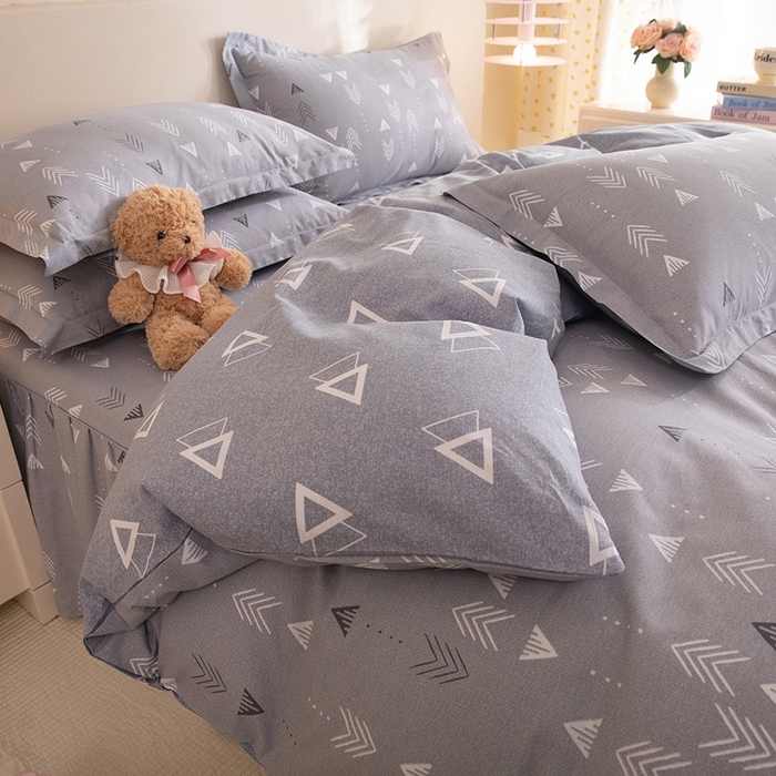 91家纺网 家纺一手货源 找家纺 八十八家纺 2025新款全棉12868床裙款四件套 繁星