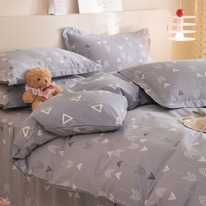 91家纺网 家纺一手货源 找家纺 八十八家纺 2025新款全棉12868床裙款四件套 繁星