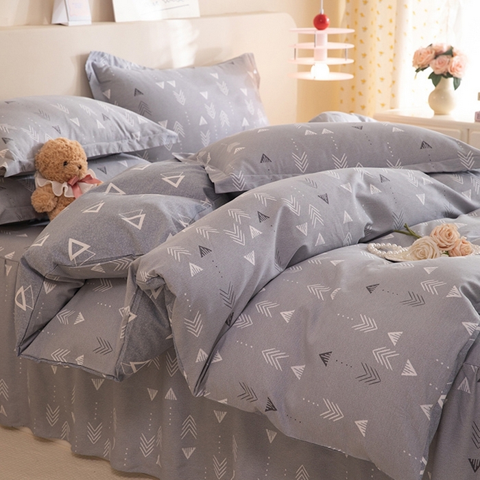 91家纺网 家纺一手货源 找家纺 八十八家纺 2025新款全棉12868床裙款四件套 繁星