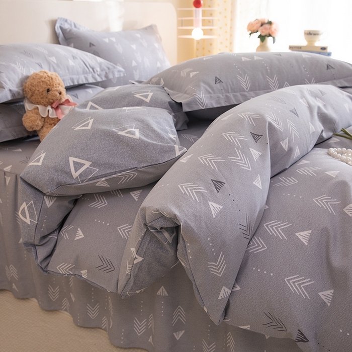 91家纺网 家纺一手货源 找家纺 八十八家纺 2025新款全棉12868床裙款四件套 繁星