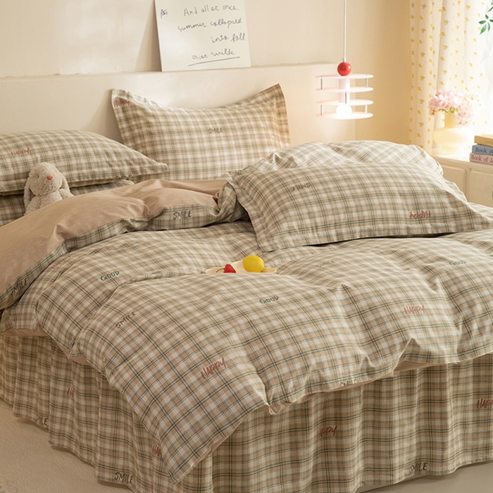 91家纺网 家纺一手货源 找家纺 八十八家纺 2025新款全棉12868床裙款四件套 海风苏打