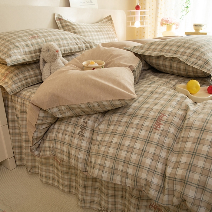 91家纺网 家纺一手货源 找家纺 八十八家纺 2025新款全棉12868床裙款四件套 海风苏打