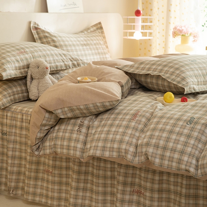 91家纺网 家纺一手货源 找家纺 八十八家纺 2025新款全棉12868床裙款四件套 海风苏打