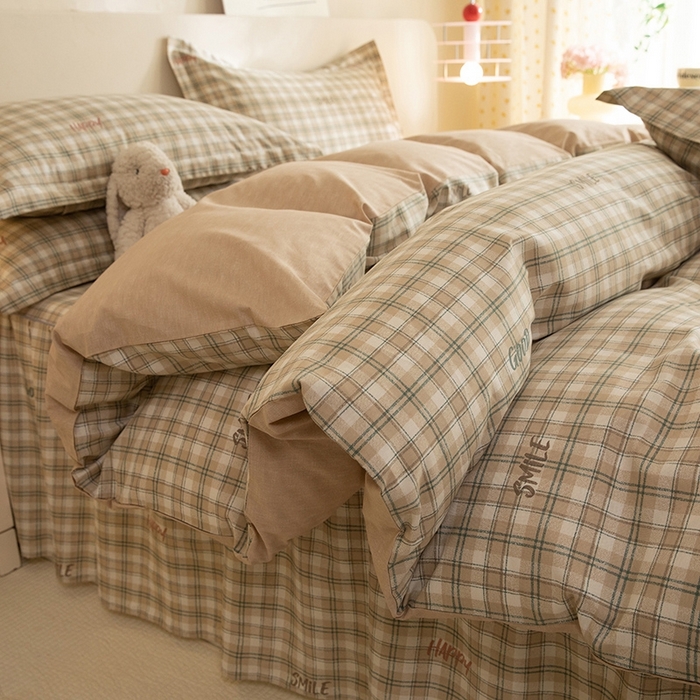 91家纺网 家纺一手货源 找家纺 八十八家纺 2025新款全棉12868床裙款四件套 海风苏打