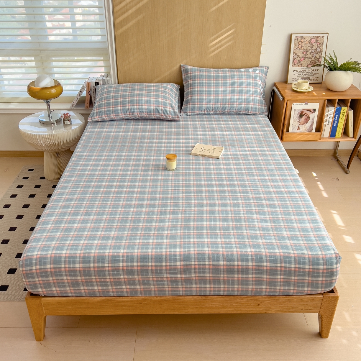 女子家纺 2026新款A类全棉色织水洗棉四件套单品系列 洛林-兰