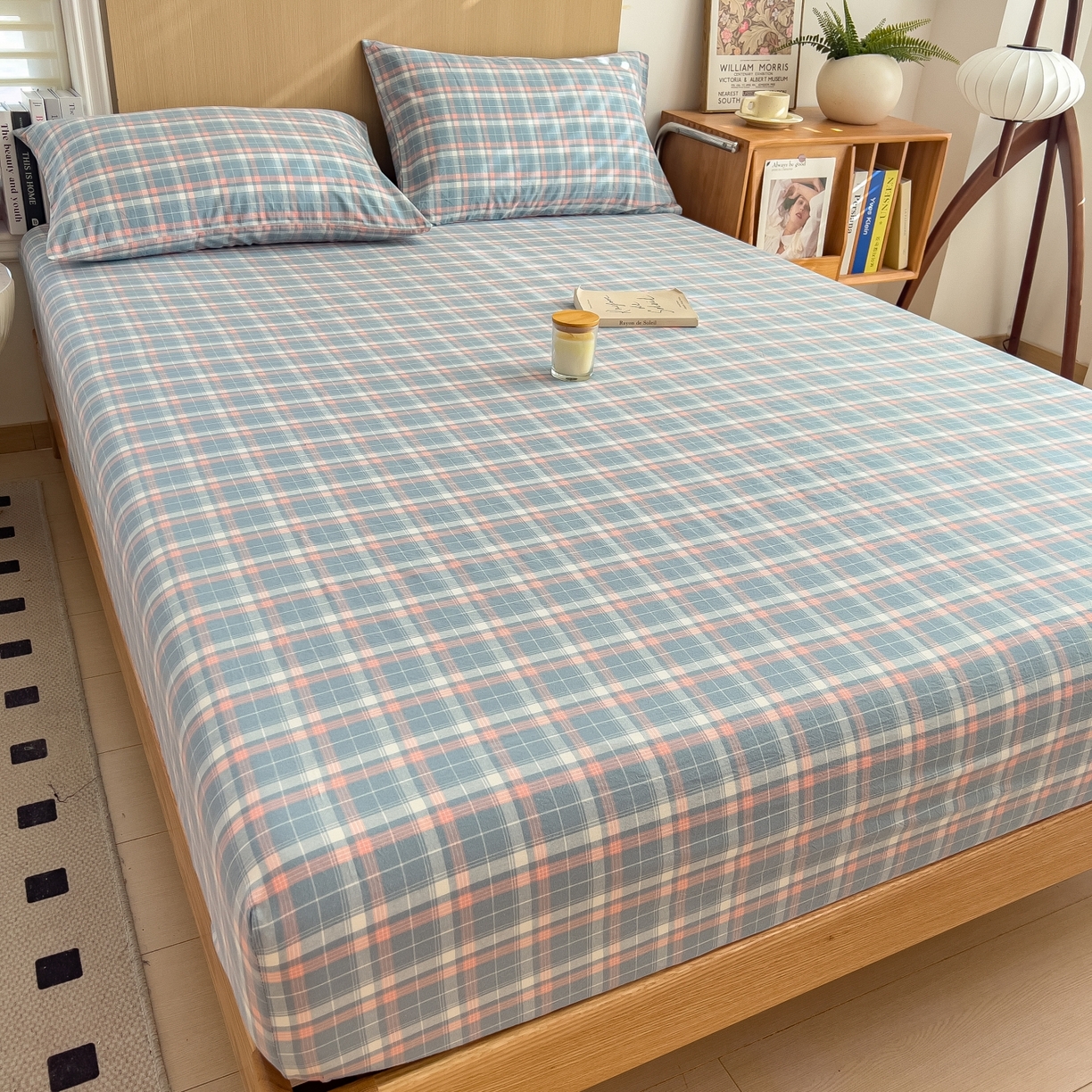 91家纺网 家纺一手货源 找家纺 女子家纺 2026新款A类全棉色织水洗棉四件套单品系列 洛林-兰