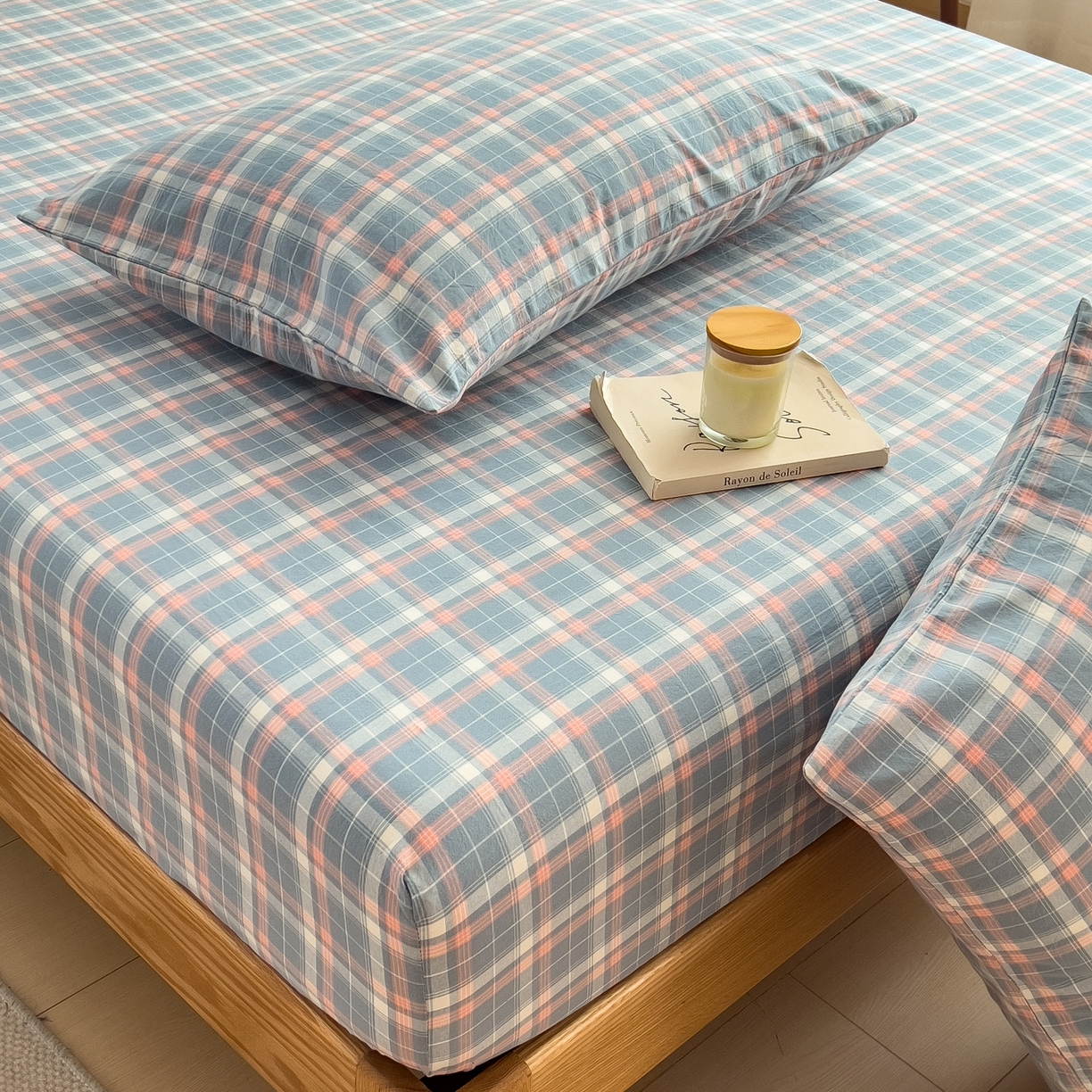 91家纺网 家纺一手货源 找家纺 女子家纺 2026新款A类全棉色织水洗棉四件套单品系列 洛林-兰