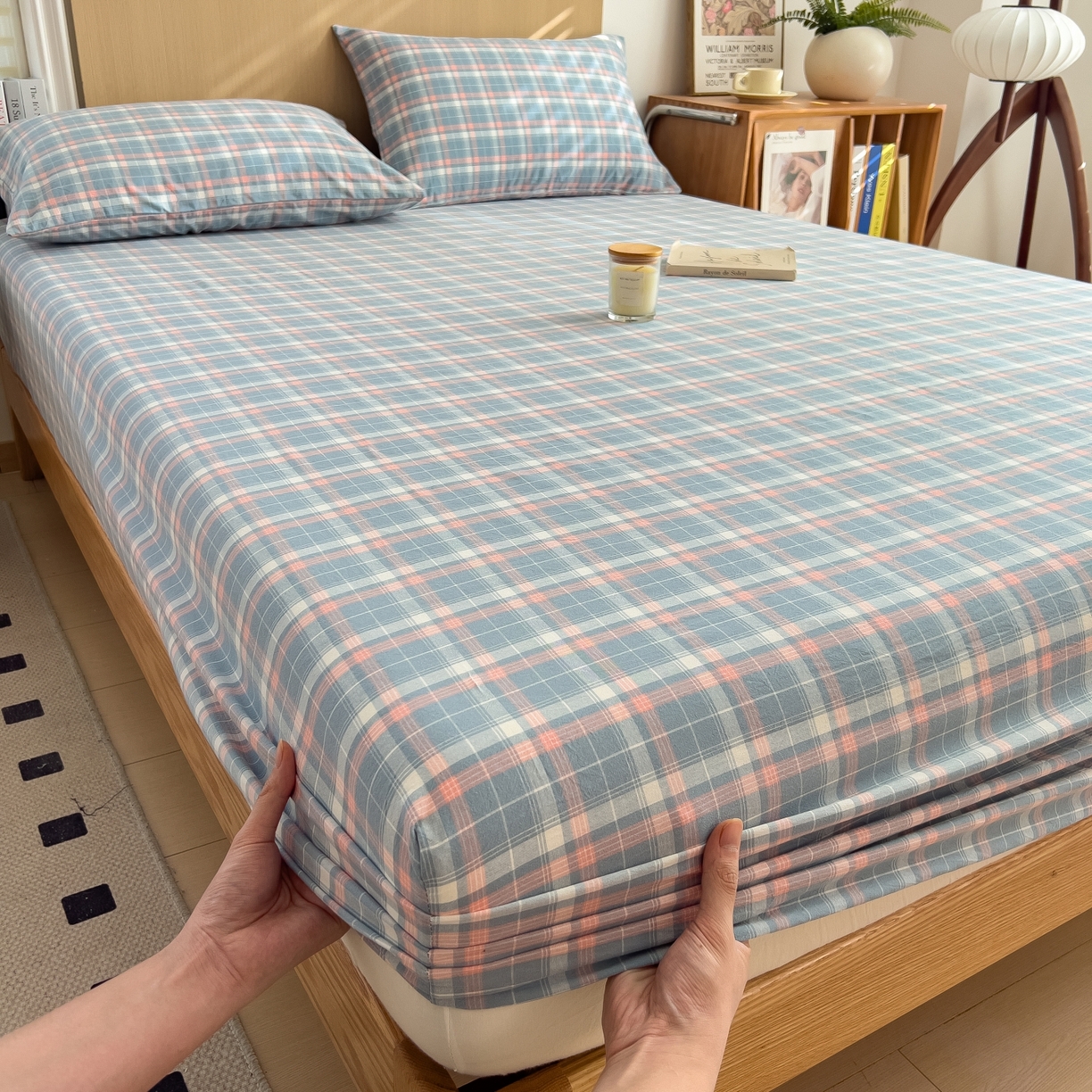 91家纺网 家纺一手货源 找家纺 女子家纺 2026新款A类全棉色织水洗棉四件套单品系列 洛林-兰