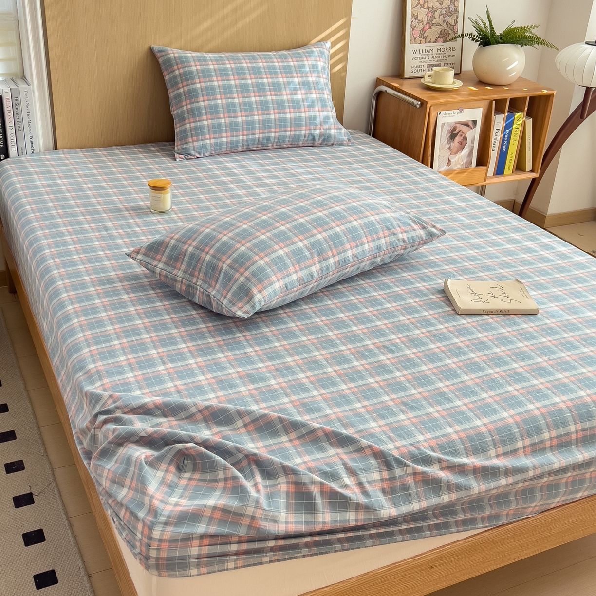 91家纺网 家纺一手货源 找家纺 女子家纺 2026新款A类全棉色织水洗棉四件套单品系列 洛林-兰