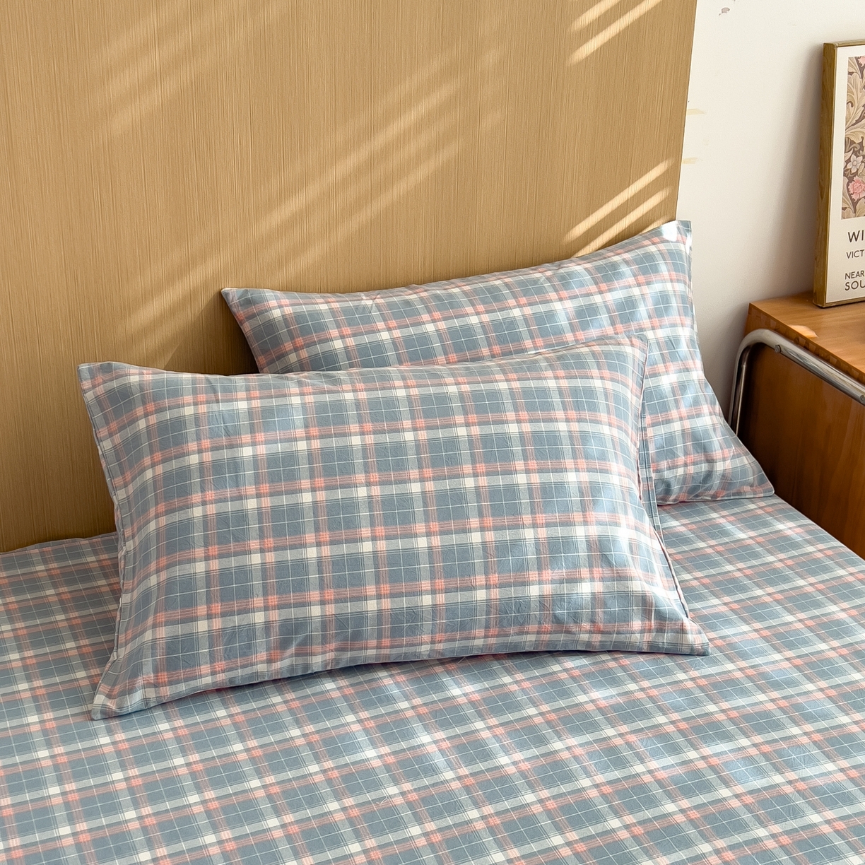 91家纺网 家纺一手货源 找家纺 女子家纺 2026新款A类全棉色织水洗棉四件套单品系列 洛林-兰