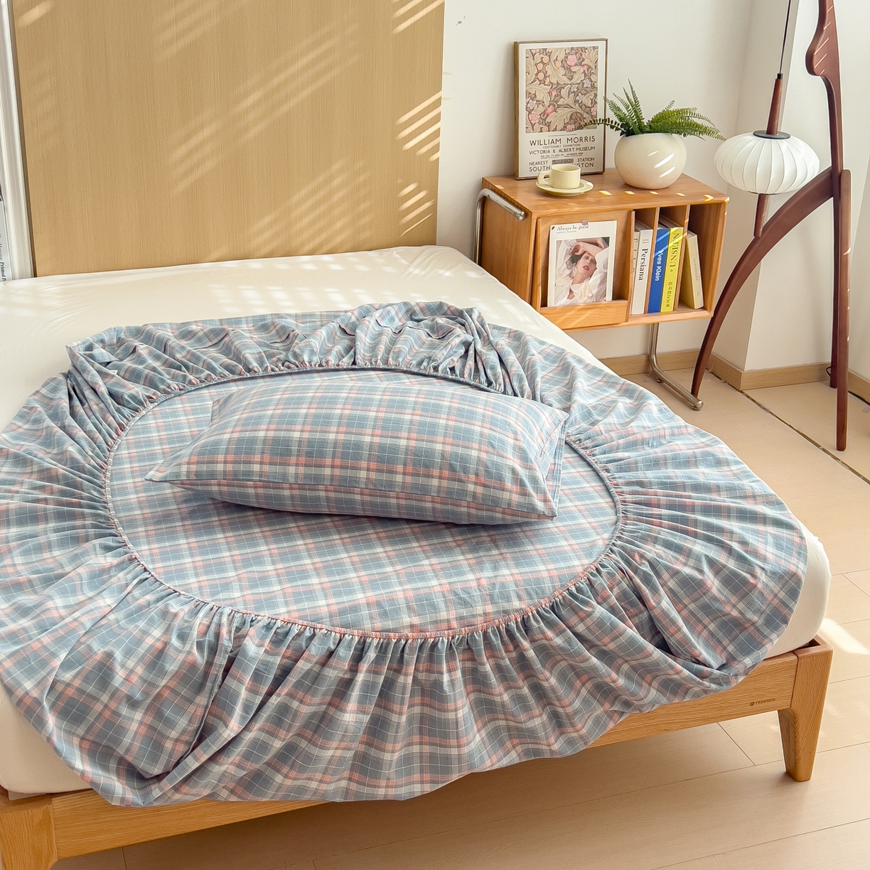 91家纺网 家纺一手货源 找家纺 女子家纺 2026新款A类全棉色织水洗棉四件套单品系列 洛林-兰