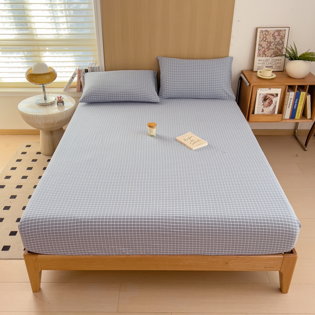 女子家纺 2026新款A类全棉色织水洗棉四件套单品系列 云舒-兰