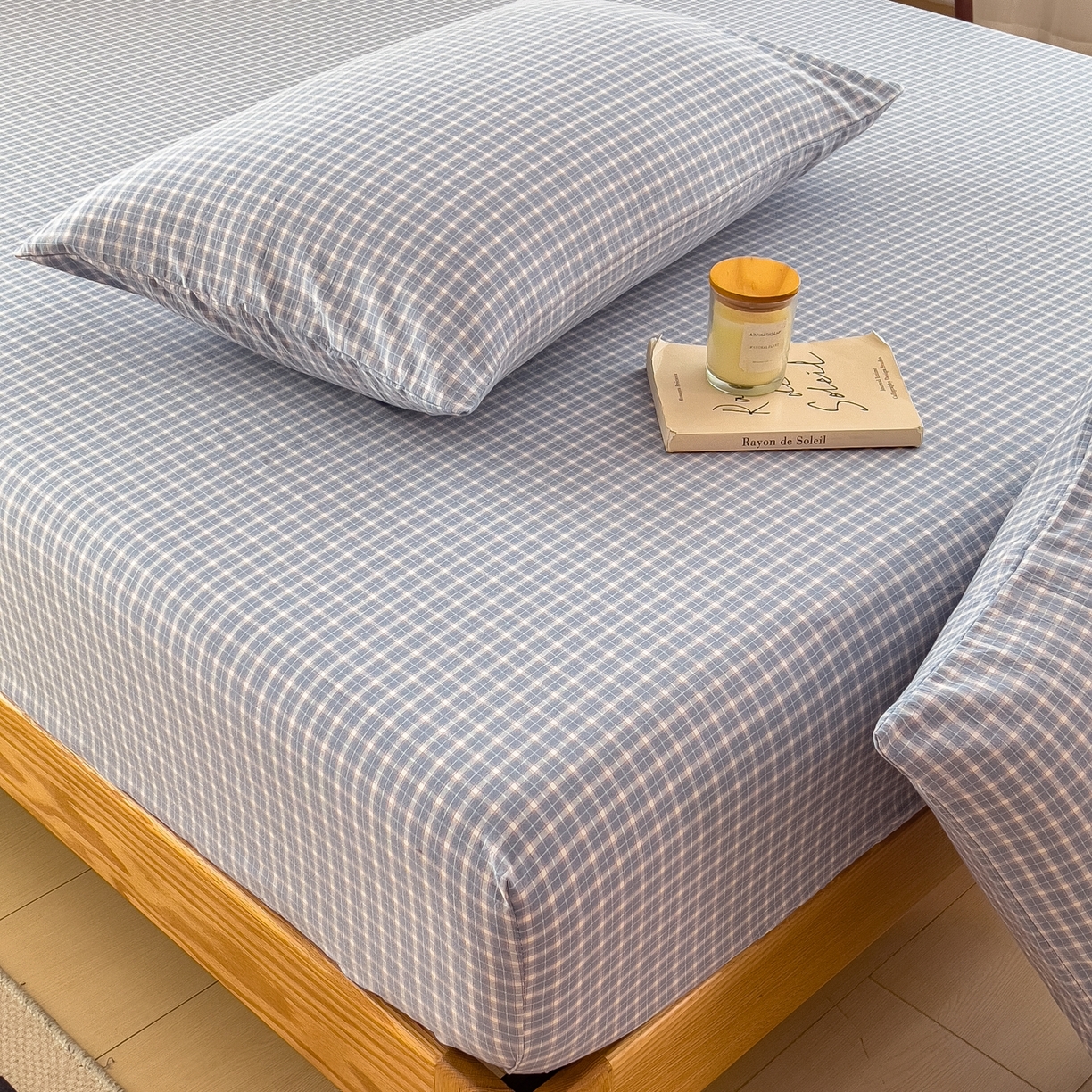 91家纺网 家纺一手货源 找家纺 女子家纺 2026新款A类全棉色织水洗棉四件套单品系列 云舒-兰